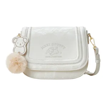 Miffy PU Saddle Bag Crossbody Bag Small Size Women's Ecru/Khaki