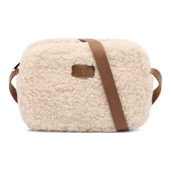 UGG Polyester Sherpa Blend Shoulder Bag Crossbody Bag Women's Natural