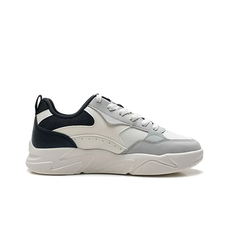 XTEP Casual Shoes Men Low Top Canvas White/Black/Lunar Stone Gray-1