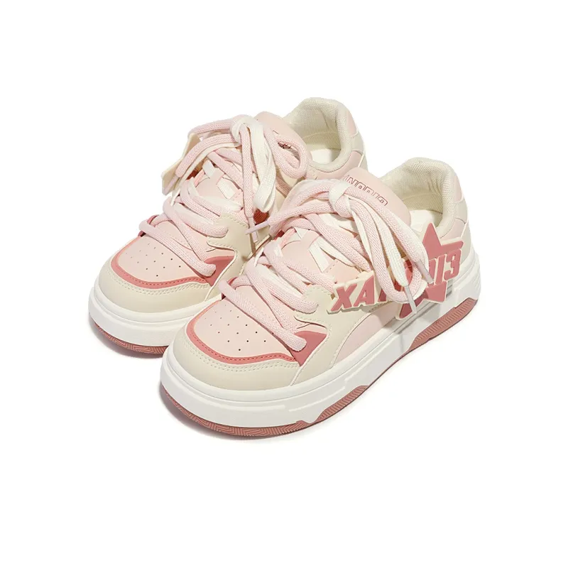 Miss Zhang Slip Resistant Water Resistant Cushioning Low Top Skateboard Shoes Women's Pink-3