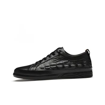 AUSFAMDS Lightweight And Breathable Low-Top Skateboard Shoes Men's Black