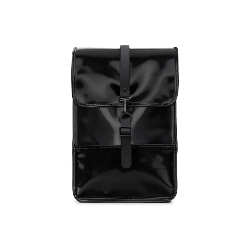 Rains Polyurethane And Polyester Blend Laptop Backpack Mini Unisex Black-42