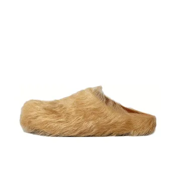 MARNI Fussbet Sabot Calf-hair Slippers