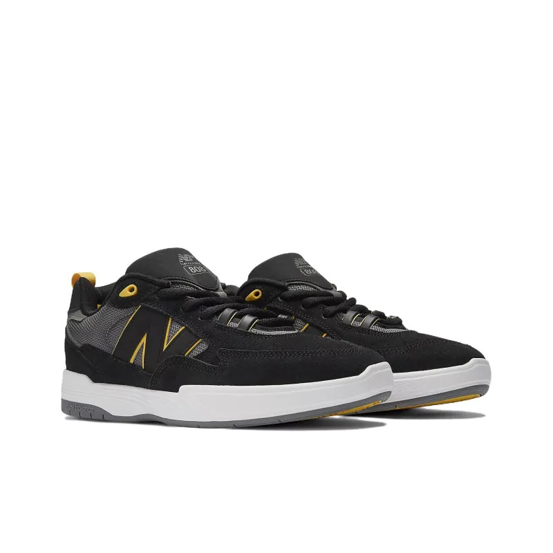 New Balance Numeric Tiago Lemos 808 Slip Resistant Low Top Skateboard Shoes Unisex Black Yellow-2