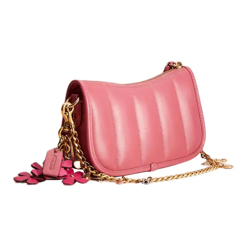 COACH Swinger Nappa Leather Crossbody Bag Shoulder Bag Women's Pink-1