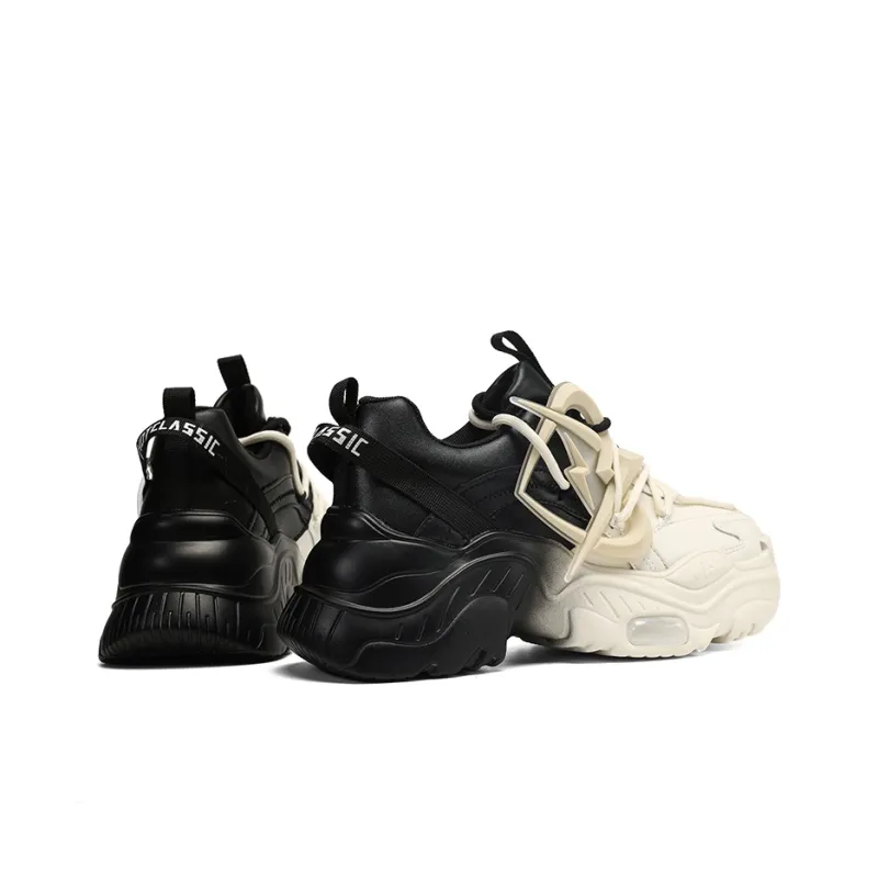 MVA Low Top Chunky Sneakers Unisex Black White-1