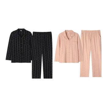 Sha Qian Pajama Set Spring And Fall Season Unisex