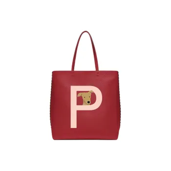 Valentino GARAVANI ROCKSTUD Grained Calfskin Tote Bag Shopping Bag Handbag Shoulder Bags Women's Red & Pink