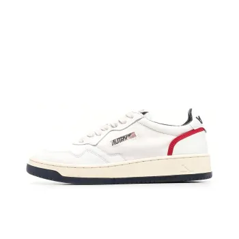 AUTRY Medalist Low Leather And Suede 'White Black And Red' Women's