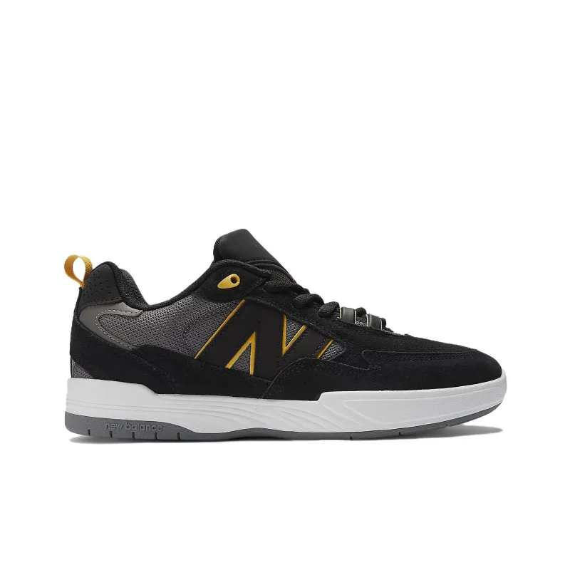 New Balance Numeric Tiago Lemos 808 Slip Resistant Low Top Skateboard Shoes Unisex Black Yellow-1