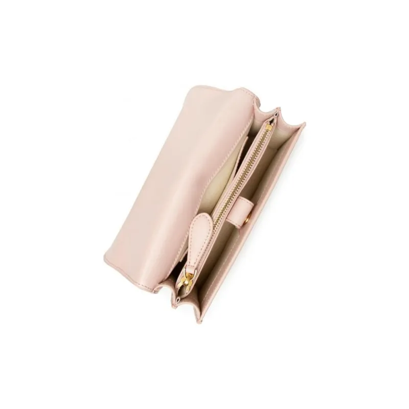 PINKO Leather Shoulder Bag Crossbody Bag Women's Pink-3