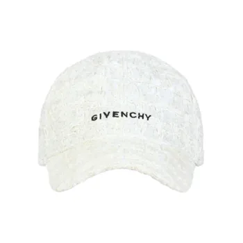 GIVENCHY Polyamide Polyurethane Virgin Wool Acrylic Ester Metal Baseball Caps Women's White