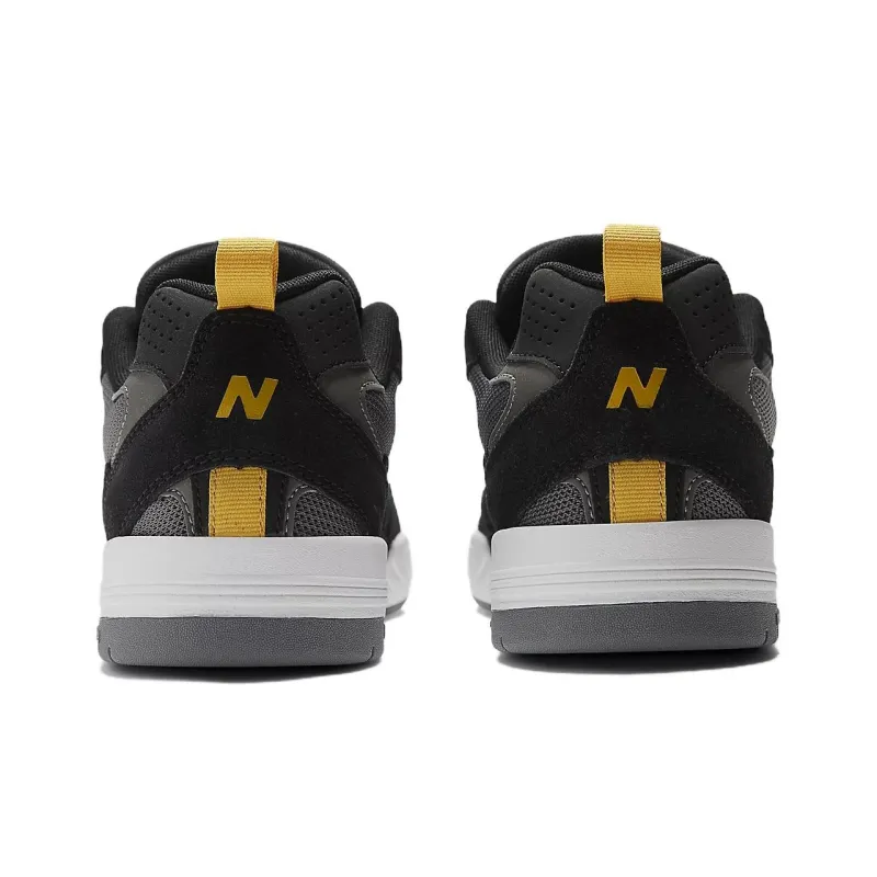 New Balance Numeric Tiago Lemos 808 Slip Resistant Low Top Skateboard Shoes Unisex Black Yellow-4