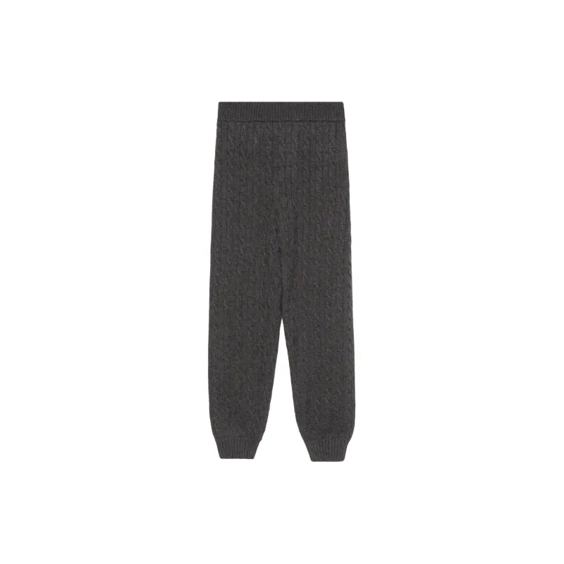 GUCCI Woven Cashmere Joggers Black-1