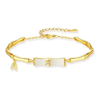 7℃ Hetian Jade Bracelets Pale Greenish-White Jade Women's
