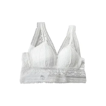 Flowers In Water Bra Women's White
