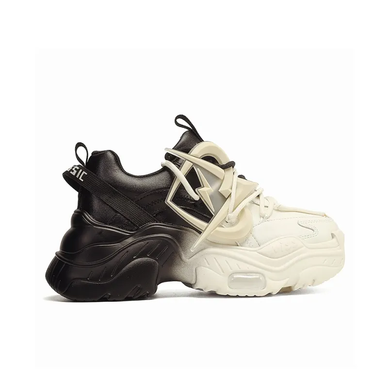 MVA Low Top Chunky Sneakers Unisex Black White-3