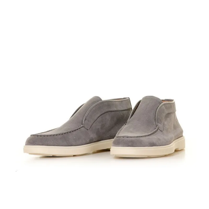 Santoni Round Toe Slip On Loafers Women's-2
