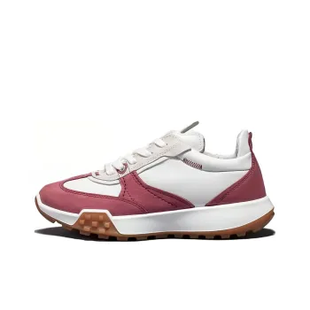 Ecco Low Top Casual Shoes Women's Red White