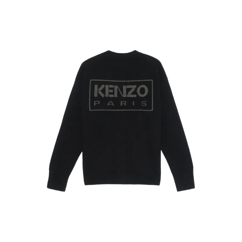KENZO Logo Embroidered Button Up Knitted Cardigan-1