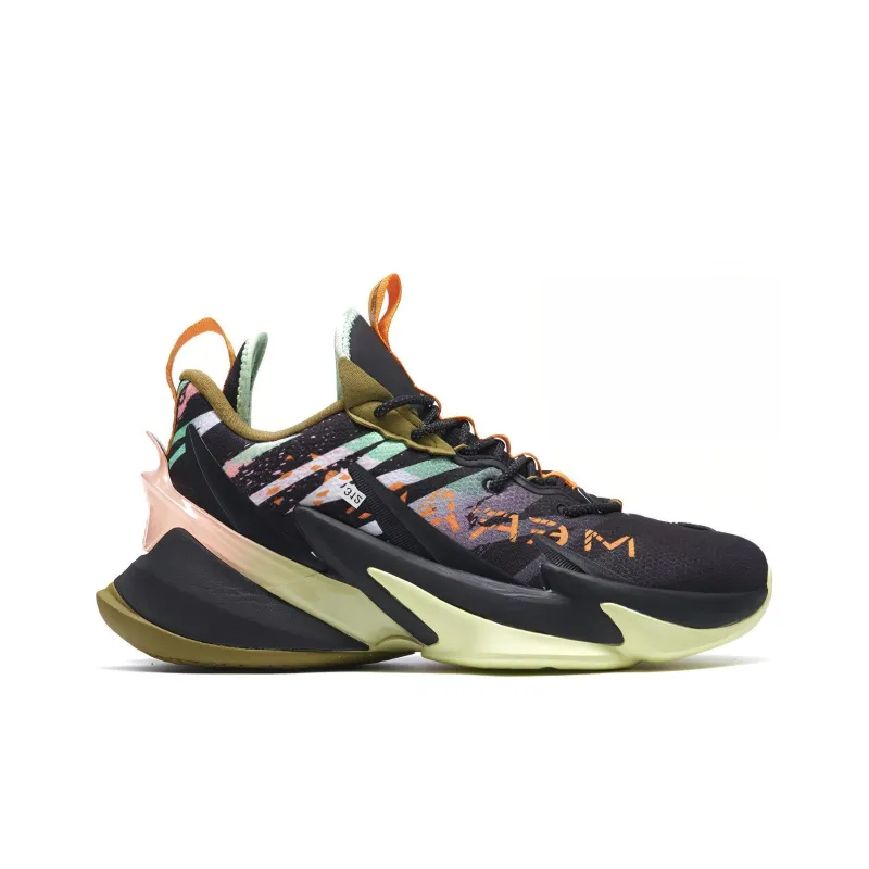 XTEP War Mastiff 2.0 Coverage Support Mid-Top Basketball Shoes Men's Black Green-1