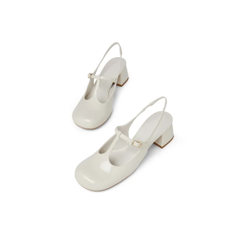 CHARLES&KEITH Small CK Mary Jane Shoes Sandal 4.6cm Women's Multicolor-6