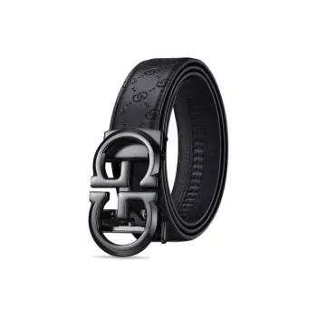 JEEP SPIRIT Business Casual Dad Gift Father's Box Luxe Advanced, Automatic Buckle Leather Belts Men's Width 3.5cm