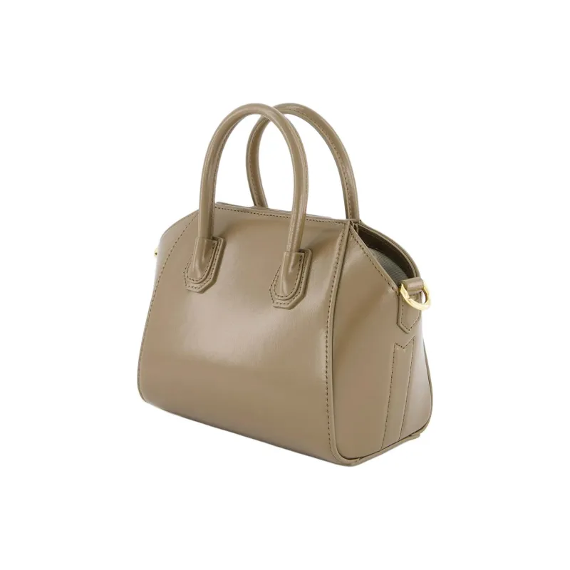 GIVENCHY Antigona Cow Leather Shoulder Bag Crossbody Bag Handbag Mini Women's Taupe-3