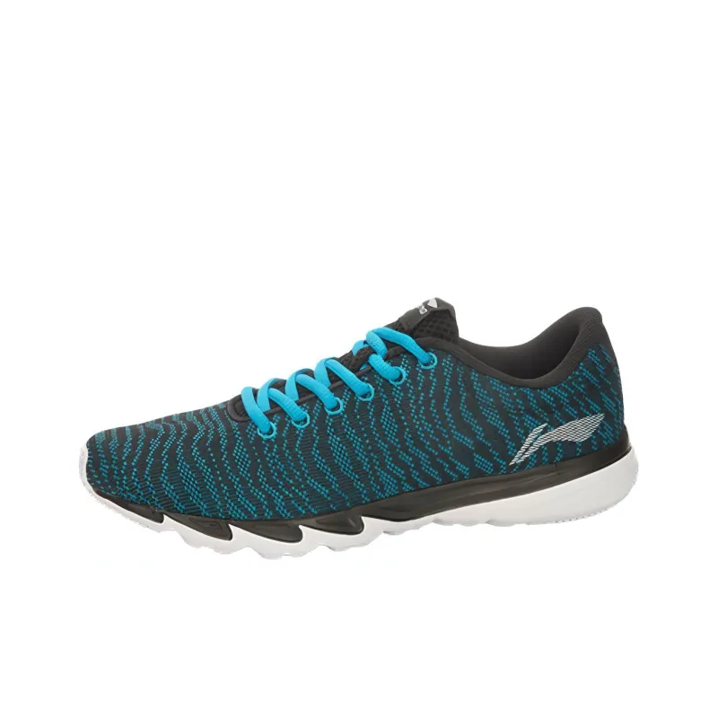 LiNing Wear-resistant And Lightweight Low-Top Running Shoes Men's Black Blue-1