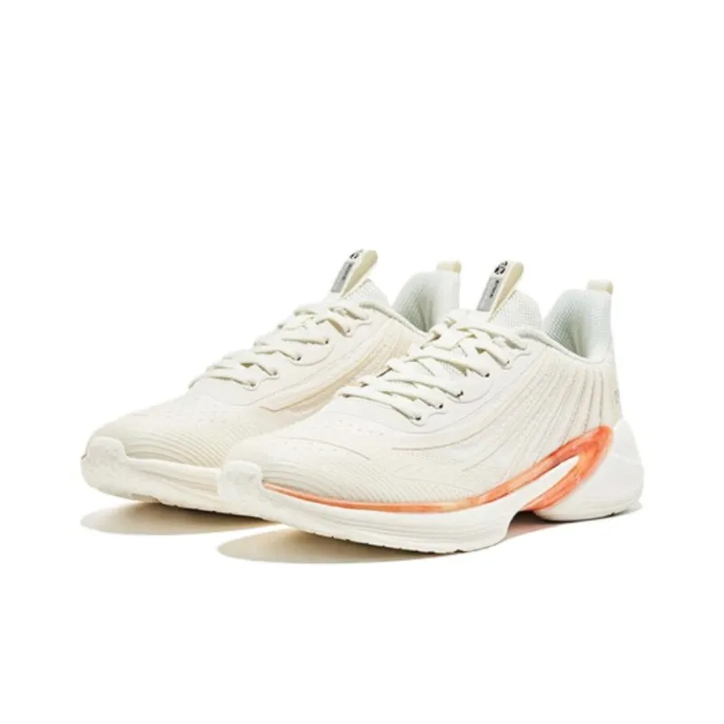 Erke Low Top Running Shoes Women's Ivory White-3