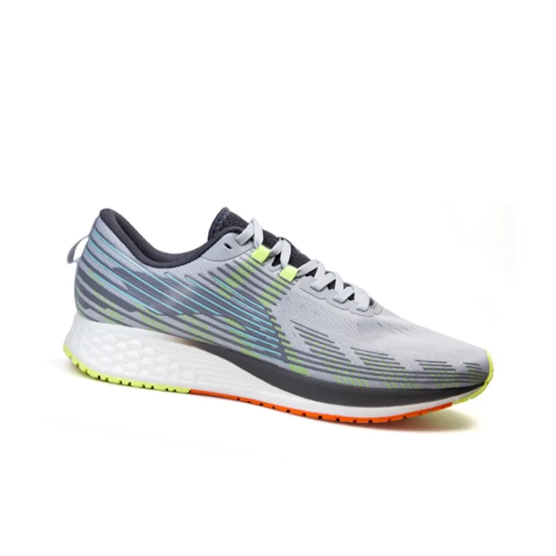 LiNing Red Hare 4 Cushioning Anti Slip And Wear Resistant Low Top Running Shoes Men's Gray White Green-2