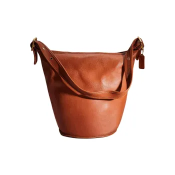 COACH Glove Tanning Bucket Bag, Handbag, Shoulder Bag Tubas Women's Brown