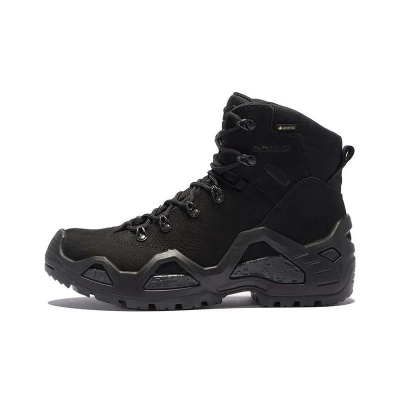 Lowa Z 6N Gtx C Cushioning, Abrasion Resistant, And Waterproof Mid Top Hiking Shoes Men's Black-0