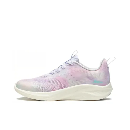 XTEP To Light 6.0 Running Shoes Women's Low-Top Arctic Peach Pink/Bubble Blue/Snowy Purple