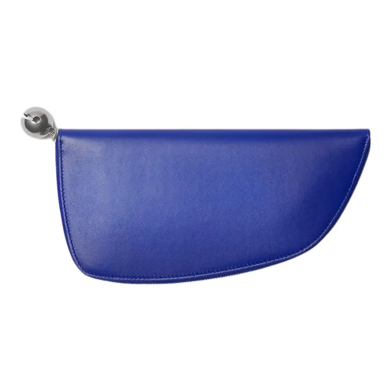 Burberry Lambskin Wallet Large Size Women's Knight Blue-1