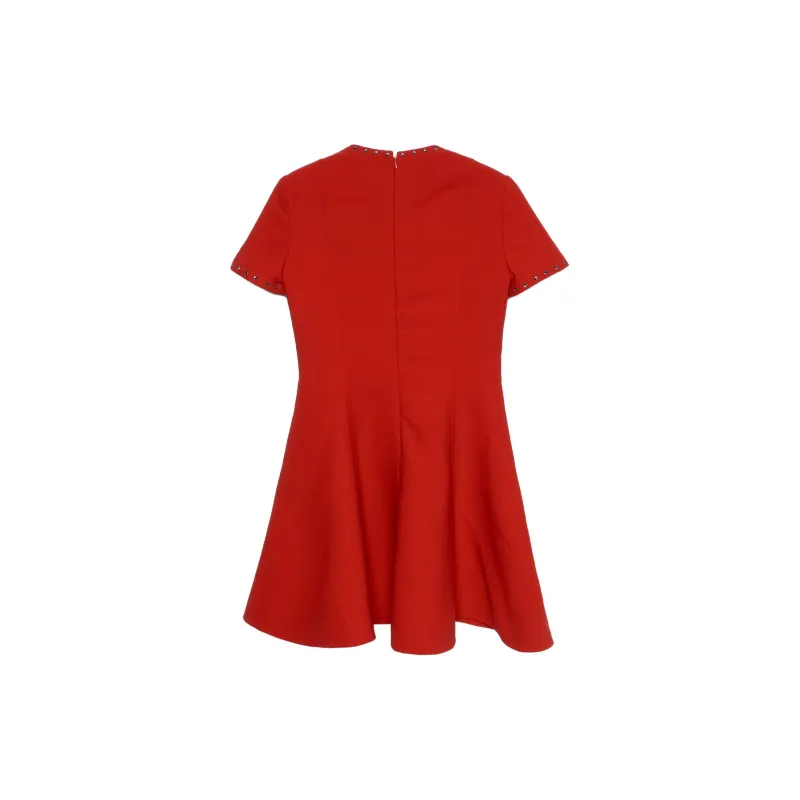 Valentino Short Sleeved Dresses Women's Red-1