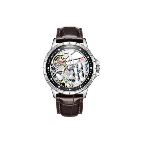 HANBORO Hollow Series Automatic Mechanical Movement Watch Men's Watches Cut Out Dial HBR906.1 BZ