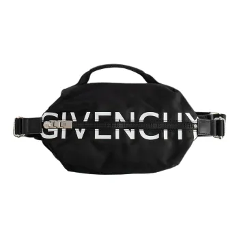 GIVENCHY Acrylic+Polyamide Portable One Shoulder Crossbody Fanny Pack Men's Black