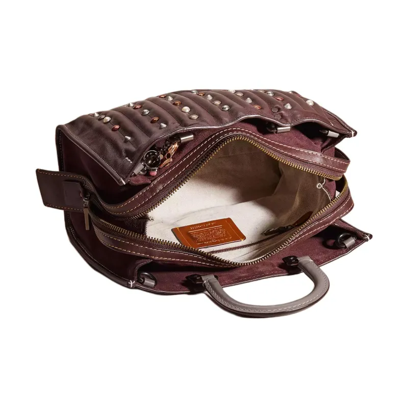 COACH Grace Premium Calfskin Shoulder Bag Crossbody Bag Handbag Small Size Women's Light Gold/Black-2