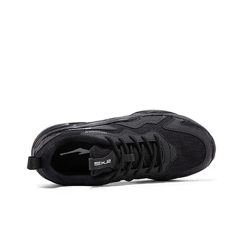 Erke Casual Shoes Women's Low Top Jet Black/True White-2