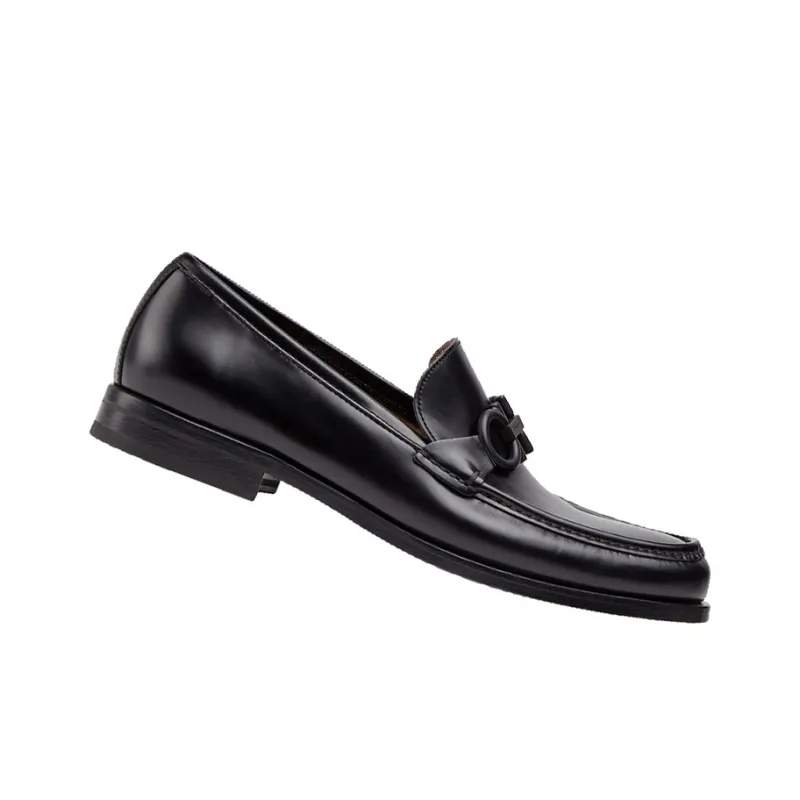 FERRAGAMO Rolo 10 Leather Loafers-1