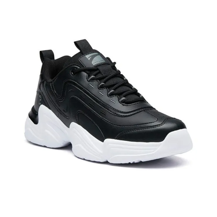 Anta Anti Slip Wear Resistant Low Top Chunky Sneakers Men's Black-3