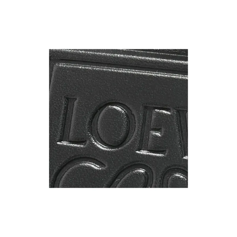 LOEWE T Pouch Bag Cow Leather Clutch Small Size Women's Black-5