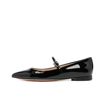 GIANVITO ROSSI Ribbon Jane Strapped Ballet Flats Women's