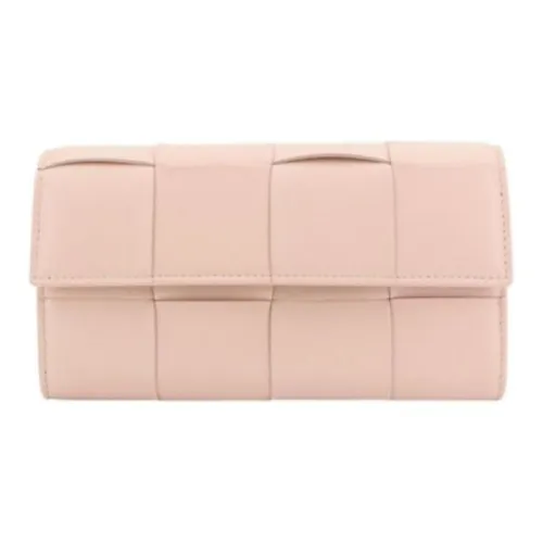 Bottega Veneta Lambskin Wallet Women's Pastel Pink