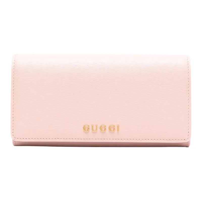 GUCCI Calfskin Wallet Women's Light Pink-0