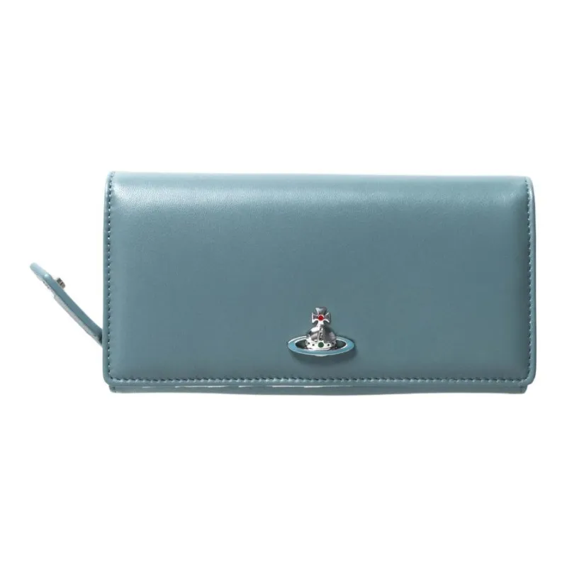 Vivienne Westwood Nappa Leather Wallet Women's Blue-0
