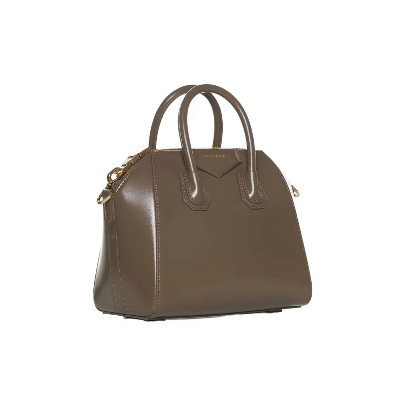 GIVENCHY Antigona Cow Leather Shoulder Bag Crossbody Bag Handbag Mini Women's Taupe-1