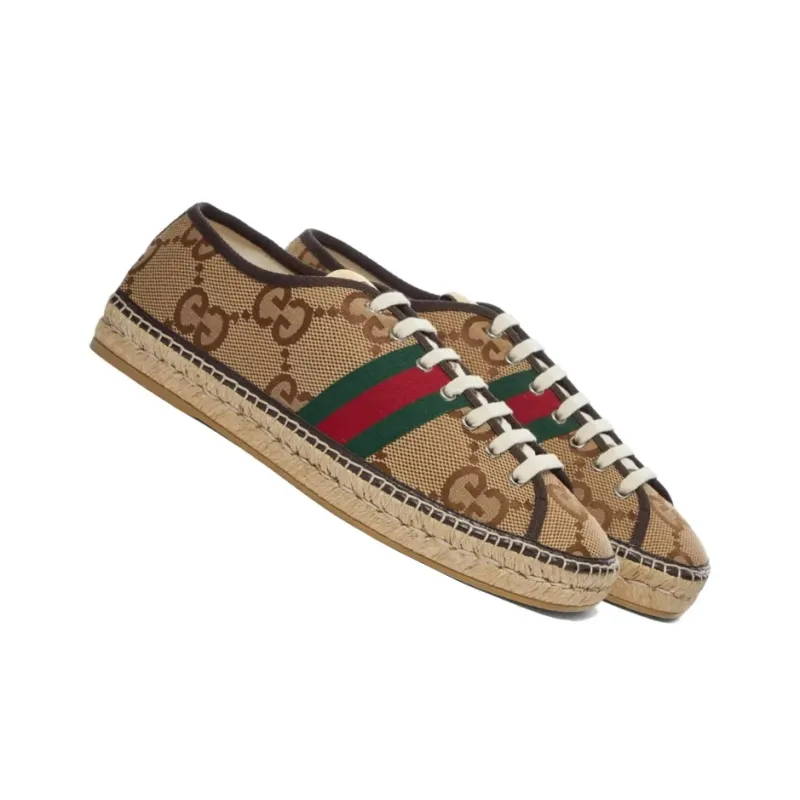 GUCCI Maxi Gg Espadrilles 'Camel Ebony'-1