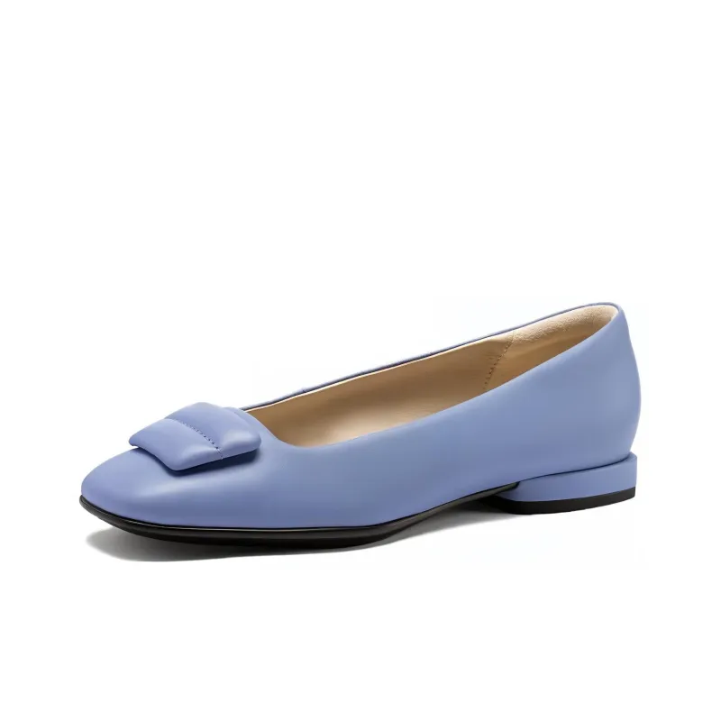 Ecco Annie Square Toe Casual Single Shoes Women's Lavender-1